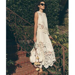 NEW ULLA JOHNSON Marlis botanical lace top Size XS/S NEW